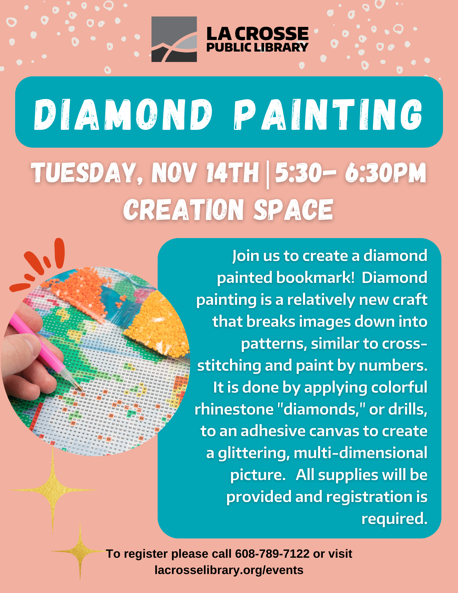 Diamond Painting Class La Crosse Public Library